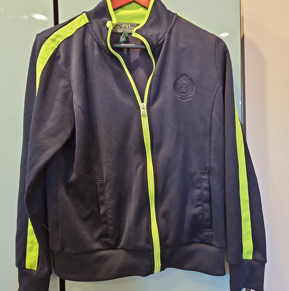 Ralph Lauren Navy & Lime Track Jacket